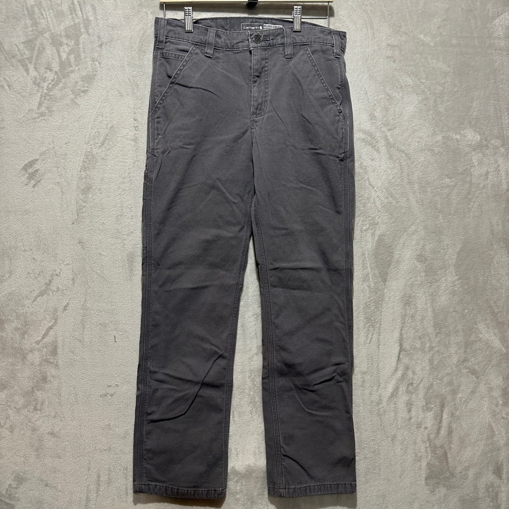 Carhartt BN3342-M Relaxed Straight Rigby Lined Canvas Work Pants Grey 30